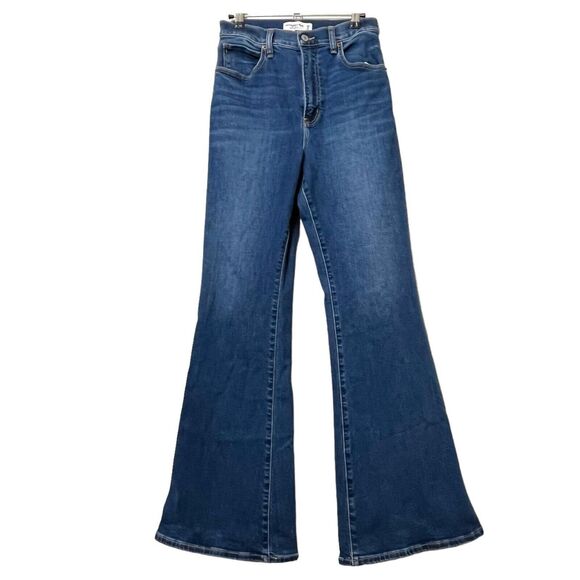 Abercrombie & Fitch Curve Love The Flare Ultra High Rise Jeans Women’s 28 - Picture 4 of 13